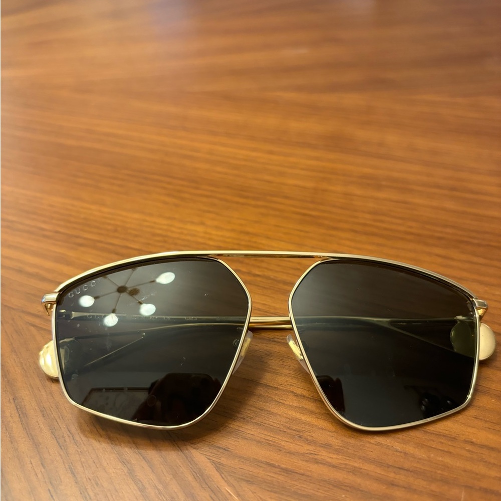 Gucci Gold Aviator Sunglasses - Picture 7 of 7
